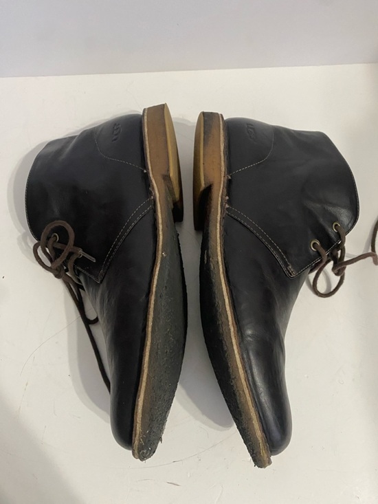 Ugg Men\'s Dark Brown Leather Chukka Boots - Classic Lace-Up Style Size 12